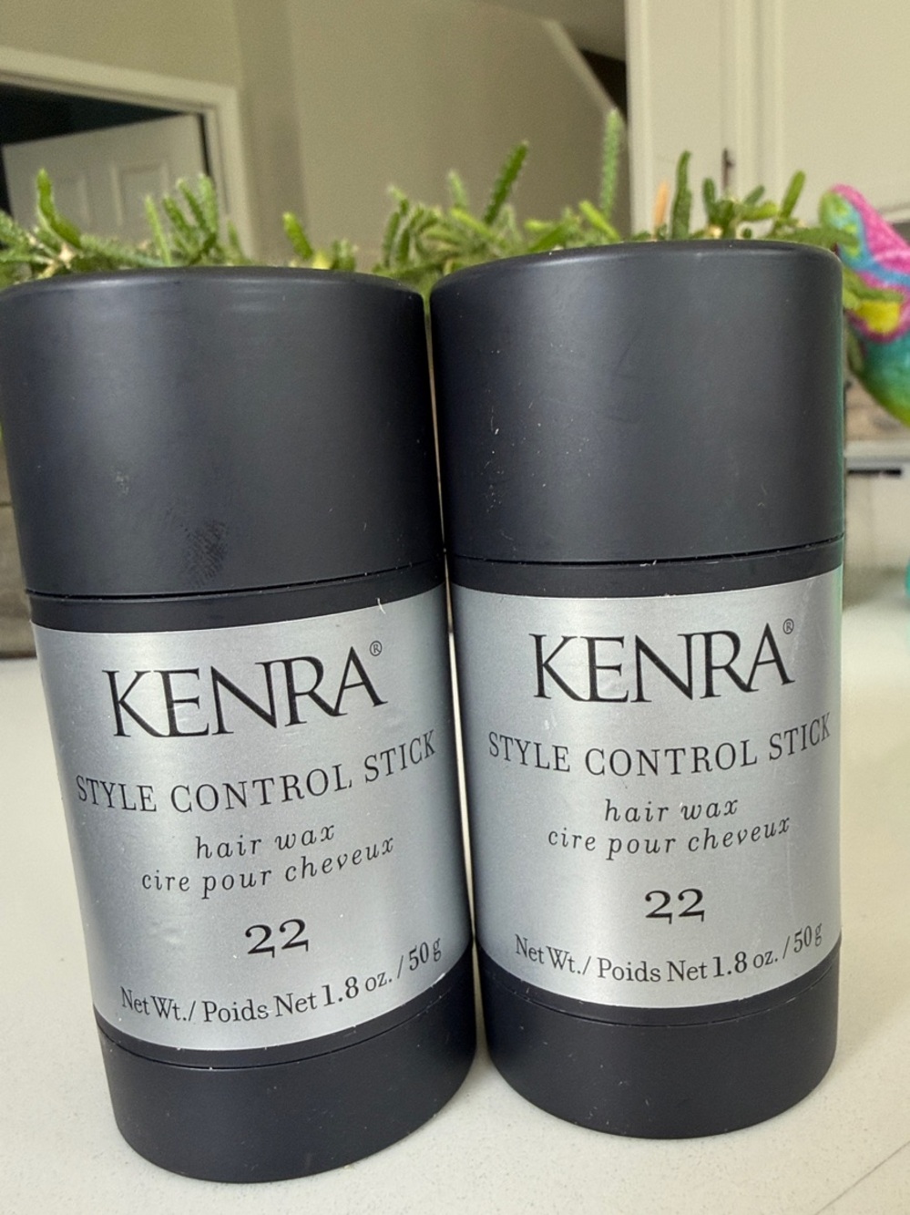 2 Kenra Style Control Stick 22 Hair Wax - Black/Silver